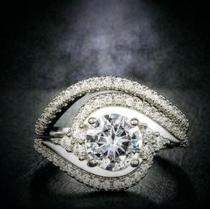 Diamond Wedding Ring Set Engagement 925/14K size 6,7,8,9,10 #18